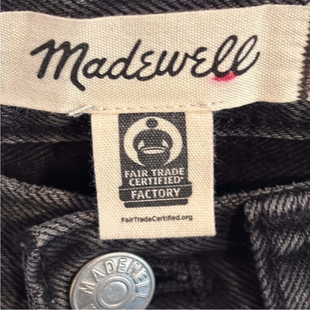 Madewell High Rise Black Jeans balloon denim - Picture 5 of 5